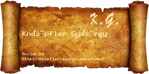 Knöpfler György névjegykártya